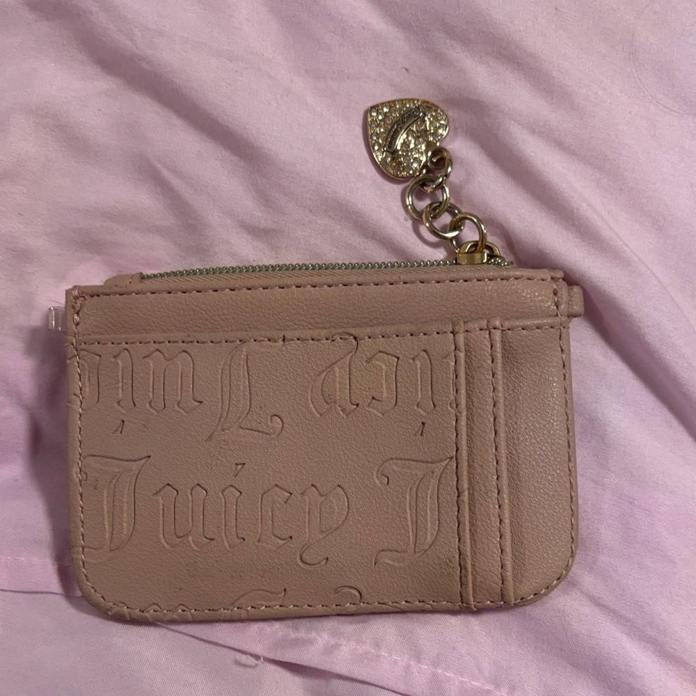 Juicy Couture Blush Card Holder with Gold Charm